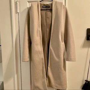 Zara Beige Wool Coat